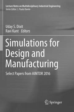 Couverture de l’ouvrage Simulations for Design and Manufacturing