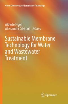 Couverture de l’ouvrage Sustainable Membrane Technology for Water and Wastewater Treatment