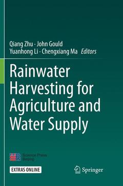 Couverture de l’ouvrage Rainwater Harvesting for Agriculture and Water Supply