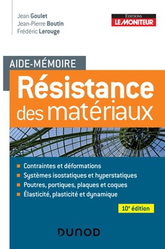 Couverture de l’ouvrage Aide-mémoire - Résistance des matériaux - 10e éd.