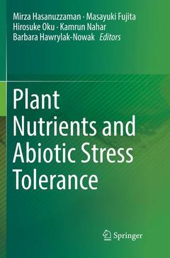Couverture de l’ouvrage Plant Nutrients and Abiotic Stress Tolerance