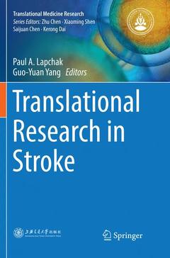 Couverture de l’ouvrage Translational Research in Stroke