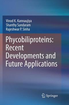 Couverture de l’ouvrage Phycobiliproteins: Recent Developments and Future Applications