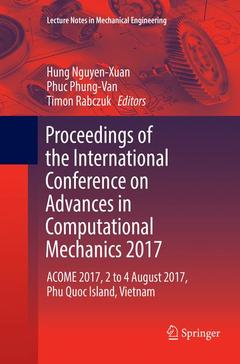 Couverture de l’ouvrage Proceedings of the International Conference on Advances in Computational Mechanics 2017