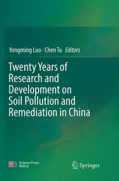 Couverture de l’ouvrage Twenty Years of Research and Development on Soil Pollution and Remediation in China
