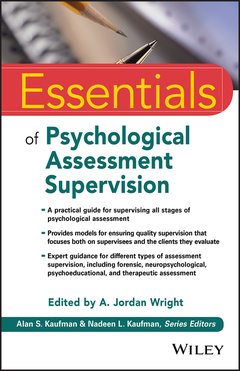 Couverture de l’ouvrage Essentials of Psychological Assessment Supervision