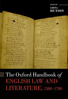 Couverture de l’ouvrage The Oxford Handbook of English Law and Literature, 1500-1700