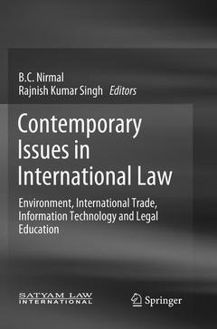 Couverture de l’ouvrage Contemporary Issues in International Law
