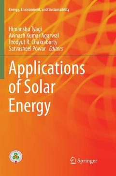 Couverture de l’ouvrage Applications of Solar Energy