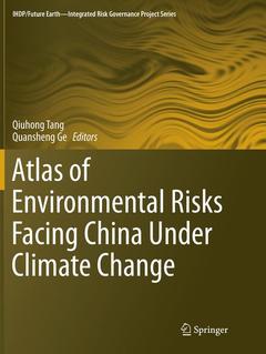 Couverture de l’ouvrage Atlas of Environmental Risks Facing China Under Climate Change