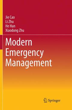 Couverture de l’ouvrage Modern Emergency Management
