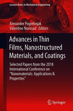 Couverture de l’ouvrage Advances in Thin Films, Nanostructured Materials, and Coatings