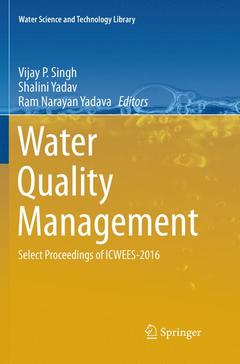 Couverture de l’ouvrage Water Quality Management
