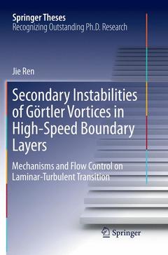 Couverture de l’ouvrage Secondary Instabilities of Görtler Vortices in High-Speed Boundary Layers