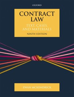 Couverture de l’ouvrage Contract Law