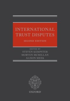 Couverture de l’ouvrage International Trust Disputes