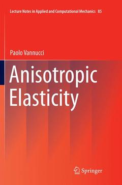 Couverture de l’ouvrage Anisotropic Elasticity 