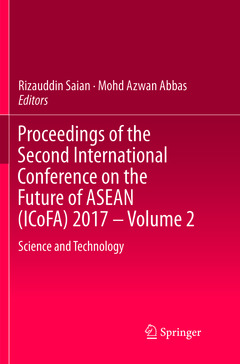 Cover of the book Proceedings of the Second International Conference on the Future of ASEAN (ICoFA) 2017 – Volume 2