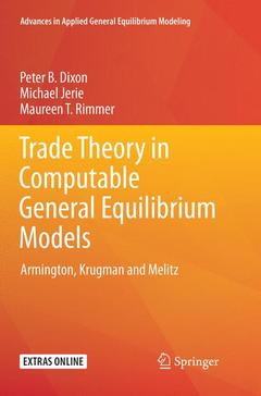 Couverture de l’ouvrage Trade Theory in Computable General Equilibrium Models