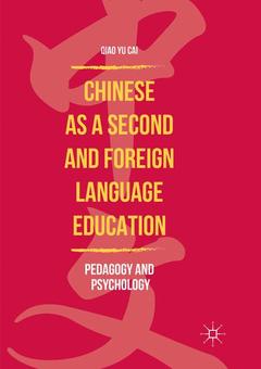 Couverture de l’ouvrage Chinese as a Second and Foreign Language Education
