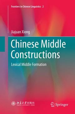 Couverture de l’ouvrage Chinese Middle Constructions