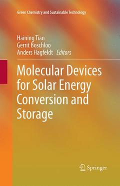Couverture de l’ouvrage Molecular Devices for Solar Energy Conversion and Storage