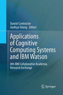 Cover of the book Applications of Cognitive Computing Systems and IBM Watson