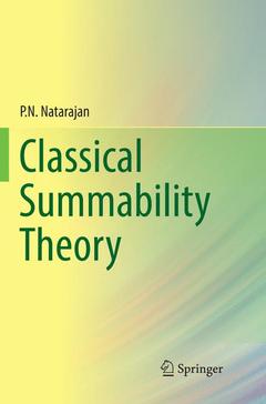 Couverture de l’ouvrage Classical Summability Theory