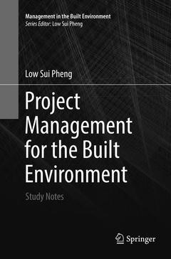 Couverture de l’ouvrage Project Management for the Built Environment