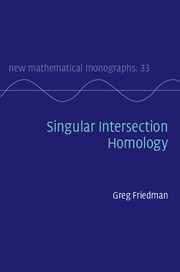 Couverture de l’ouvrage Singular Intersection Homology