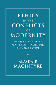 Couverture de l’ouvrage Ethics in the Conflicts of Modernity