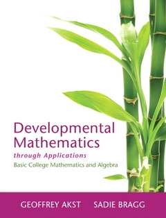 Couverture de l’ouvrage Developmental Mathematics through Applications
