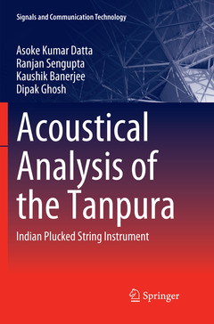 Couverture de l’ouvrage Acoustical Analysis of the Tanpura