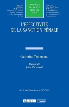 Cover of the book L'effectivité de la sanction pénale