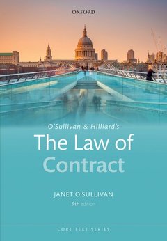 Couverture de l’ouvrage O'Sullivan & Hilliard's The Law of Contract