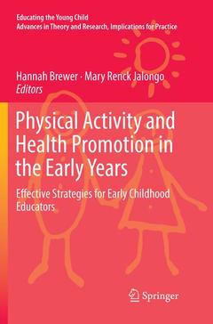 Couverture de l’ouvrage Physical Activity and Health Promotion in the Early Years
