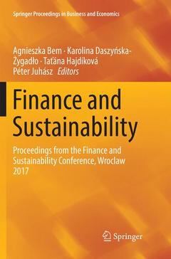 Couverture de l’ouvrage Finance and Sustainability