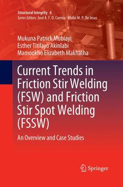 Couverture de l’ouvrage Current Trends in Friction Stir Welding (FSW) and Friction Stir Spot Welding (FSSW)