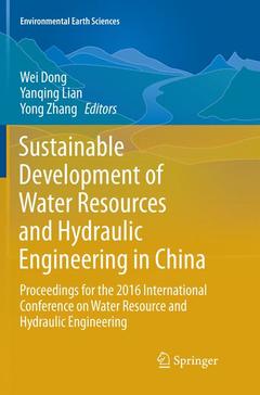 Couverture de l’ouvrage Sustainable Development of Water Resources and Hydraulic Engineering in China