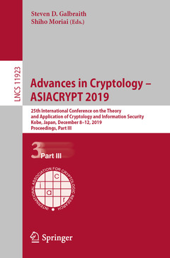 Couverture de l’ouvrage Advances in Cryptology - ASIACRYPT 2019