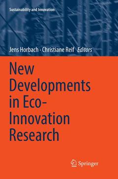Couverture de l’ouvrage New Developments in Eco-Innovation Research