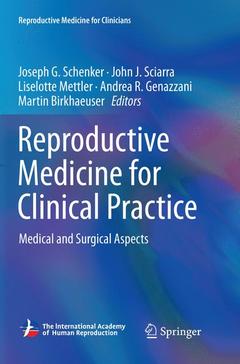 Couverture de l’ouvrage Reproductive Medicine for Clinical Practice