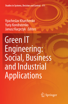 Couverture de l’ouvrage Green IT Engineering: Social, Business and Industrial Applications
