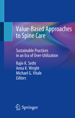 Couverture de l’ouvrage Value-Based Approaches to Spine Care