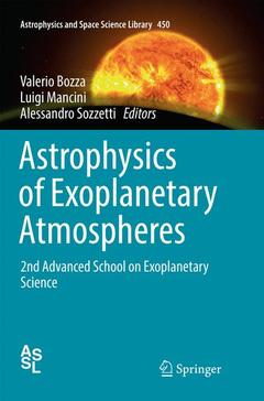Couverture de l’ouvrage Astrophysics of Exoplanetary Atmospheres