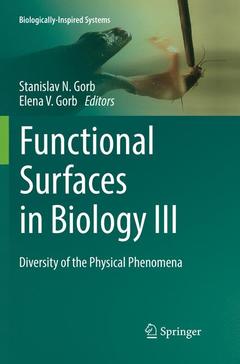 Couverture de l’ouvrage Functional Surfaces in Biology III