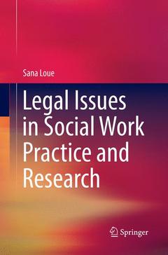 Couverture de l’ouvrage Legal Issues in Social Work Practice and Research