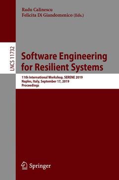 Couverture de l’ouvrage Software Engineering for Resilient Systems