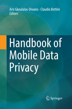 Couverture de l’ouvrage Handbook of Mobile Data Privacy