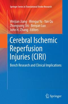 Couverture de l’ouvrage Cerebral Ischemic Reperfusion Injuries (CIRI)